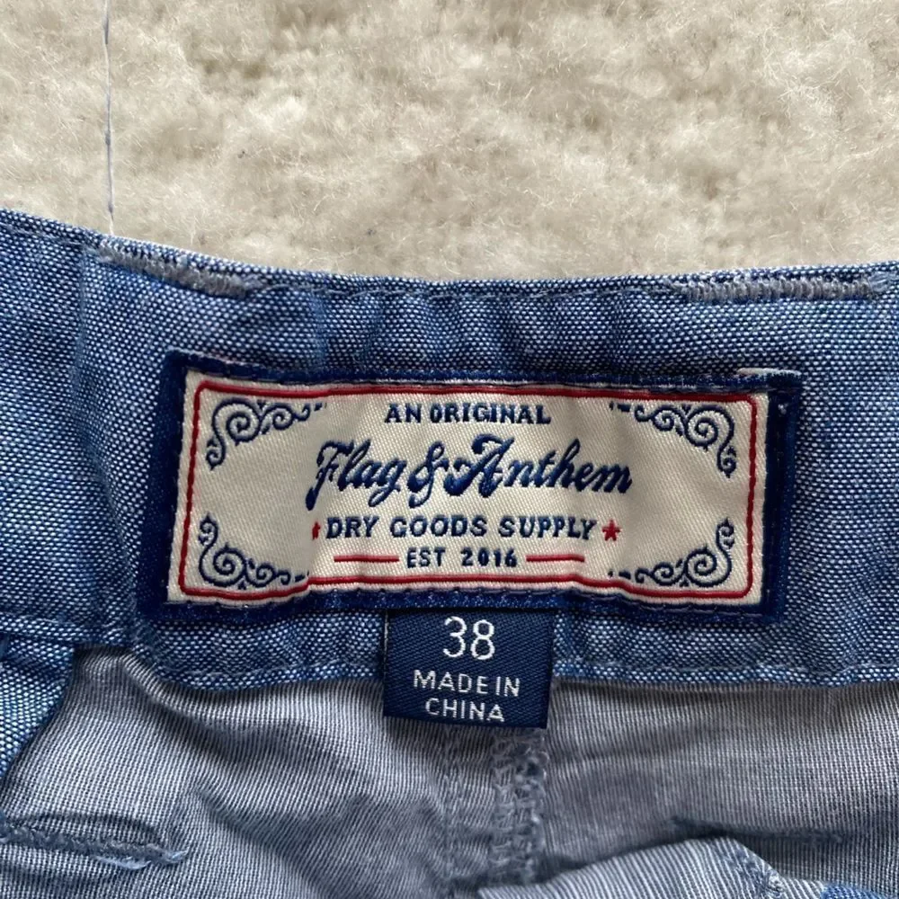 Men's Blue Shorts - Flag and Anthem Dry Goods Supply Size 38